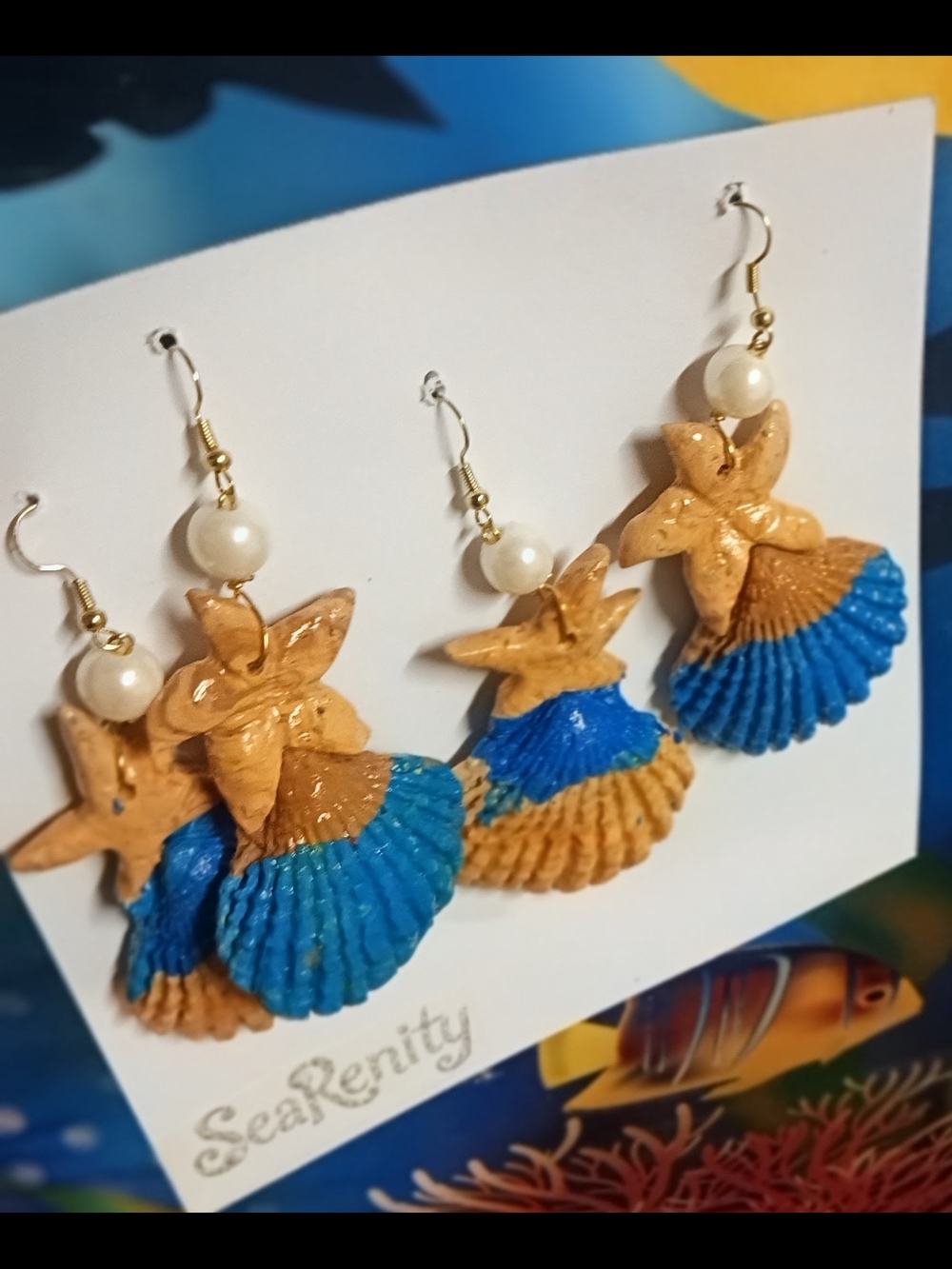 Ocean Treasure Starfish And Seashell Earring Set